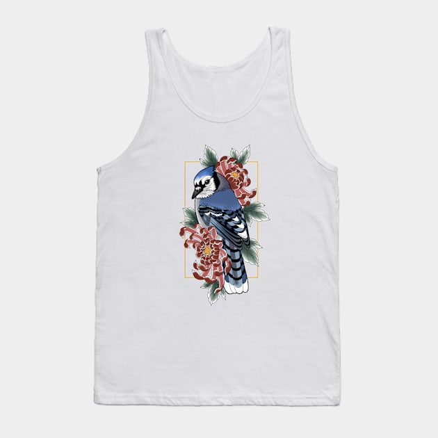 Bluejay Bird Tank Top by NicoleHarvey